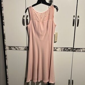 Evan Picone Blush Pink Midi Dress